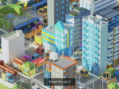 Simple poly 1 and 2 Collection 3D Model Pack