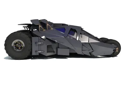 Black Batmobile 3D model