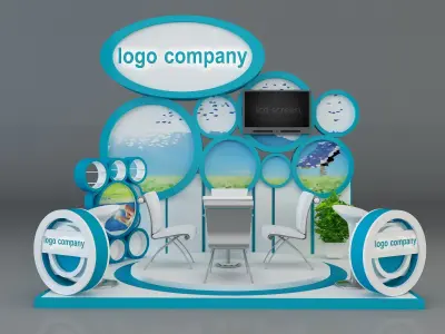 Booth Exhibition Stand a215 3D model