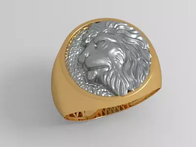 lion ring Free 3D print model purchase