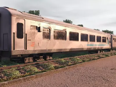 Old Executive Passenger Car Low-poly 3D model