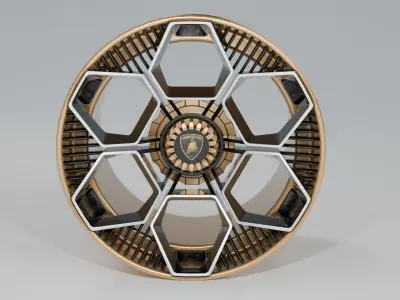 Lamborghini Vision Wheel Free low-poly 3D model