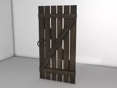 Portao de madeira 3D model