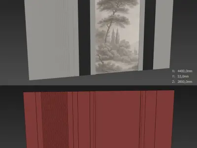 Decorative V46 Wall Panels 3D model