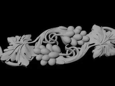Central decor ornament for furniture 3D model 593