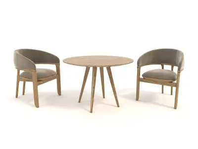 Modern Table and Chair Set 5 3D model