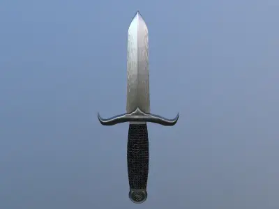 Silver  Dagger  Free 3D model
