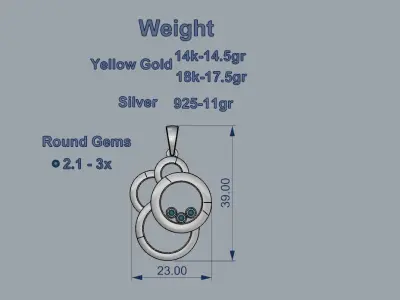 Chopard Pendant  3D print model purchase