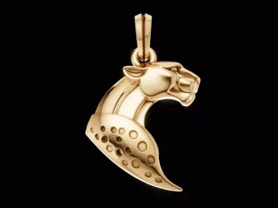 Panther Head Pendant  Fashion Luxury Jewelry 3D Print Model 3D print model