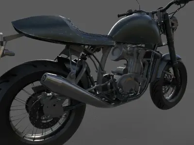 Macs rex motorcycle fully Quad topo UV unwrapped and textured Free low-poly 3D model