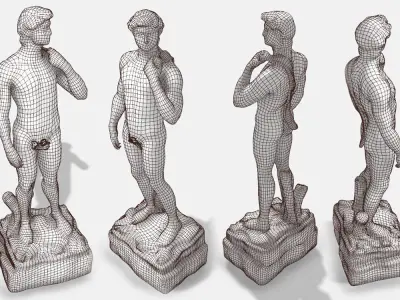 Renaissance David sculpture I PBR I Game - Ready Asset Low-poly 3D model