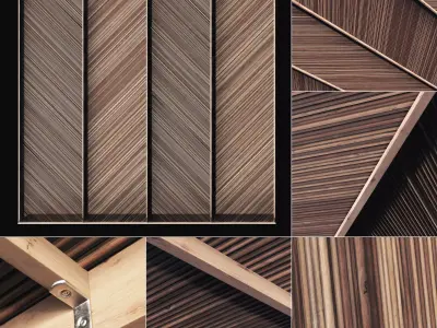 Ceiling straight thin branch n1 3D model