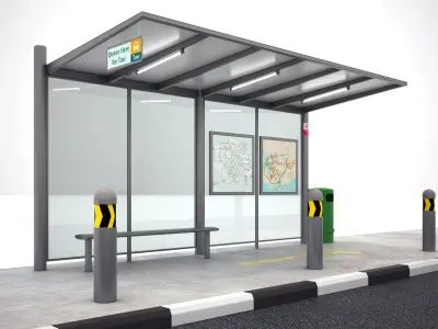 STANDARD TAXI STOP 3D model