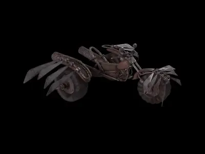 Motorcycle - Game Ready - Low Poly PBR 3D Model  Low-poly 3D model