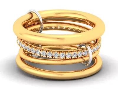 Multi Band Ring 3D print model