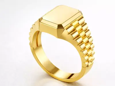 men ring  jewelry Gold  silver 3D print model
