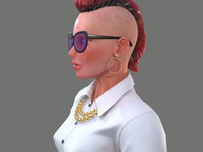 Free Lady Free low-poly 3D model