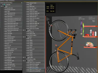 Bicycle storage system 3D model