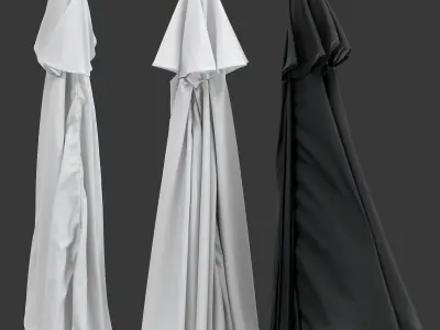 Umbrella folded IKEA HOGON set 1 3D model