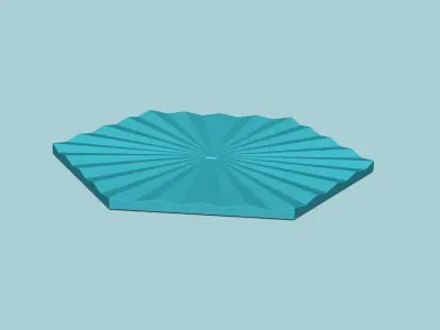 Hexagonal Wall Panel A30 Angular - Interior Design Decoration 3D print model
