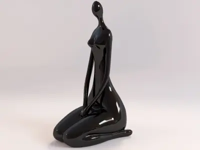A statuette of a lady 5 3D model