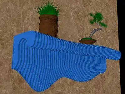 decor mural en bois  3D model