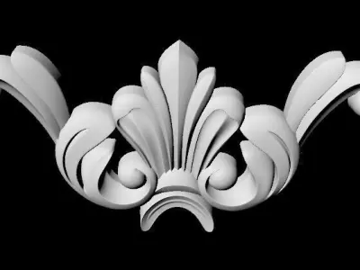 Central decor ornament for furniture 3D model 46