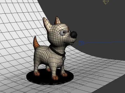 Dog cartoon 01 3D model