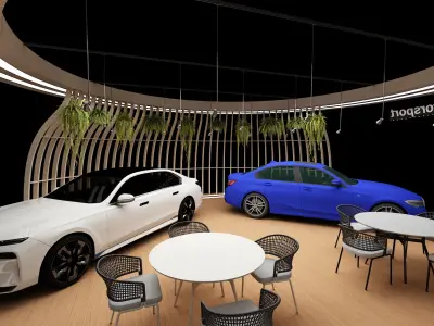 Booth car Exibhition 3D model