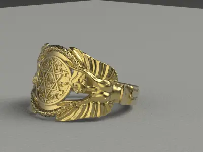 King Solomon Ring 3D print model