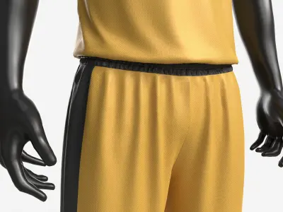 Male Mannequin in Basketball Uniform Standing 3D model