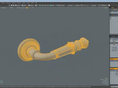 Brass Door Handles 3D model 3D model buy