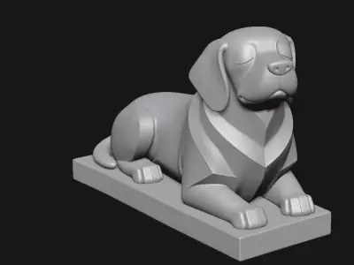 Dog Art Sculpture 3D print model