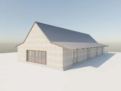 Art Gallery Low-poly 3D model