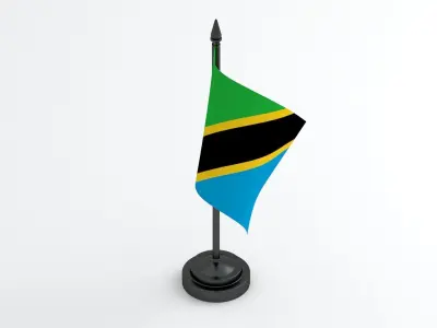 Table Flag Tanzania 3D model
