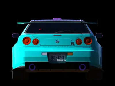 Skyline R34 3D model