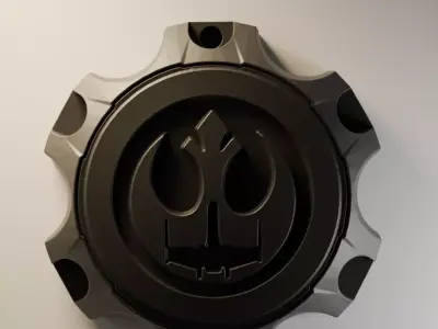 Roush F150 center cap-red squadron 3D print model