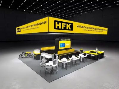 Two wheel car show 3D model