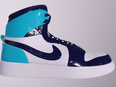 NIKE AIR JORDAN 1 SHOES PBR Low-poly 3D model