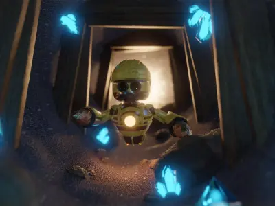 Miner Robot Free 3D model