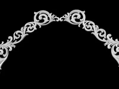 Central decor ornament for furniture 3D model 487