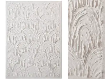 Abstract plaster painting 3D model