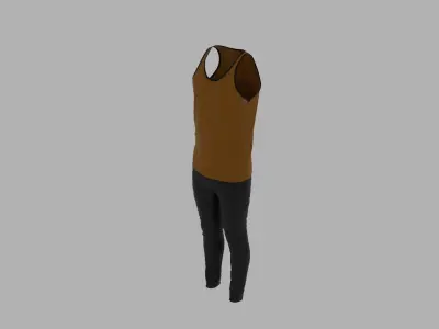 Sport Suit Low-poly 3D model