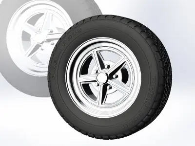 Custom wheels Legendary Wheels LW30 for your scale model 3D print model