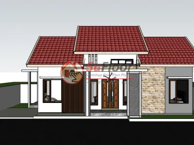 House 16x11m code 434- Sketchup 3D model 3D model