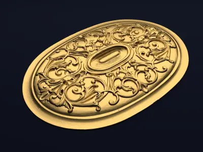 Classic decor ornament v-3D model 37 3D model