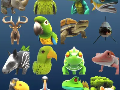 Fantastic Menagerie - Mythical Animal Figurine Collection 3D print model