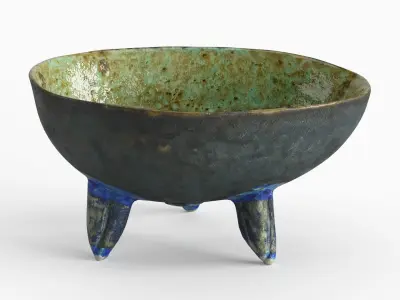 Handmade Ceramic Bowl - Egg shape 3D model