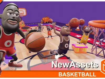 Basketball Game Asset Pack Low-poly 3D model