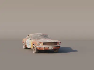 Abandoned car 3D model by visicom